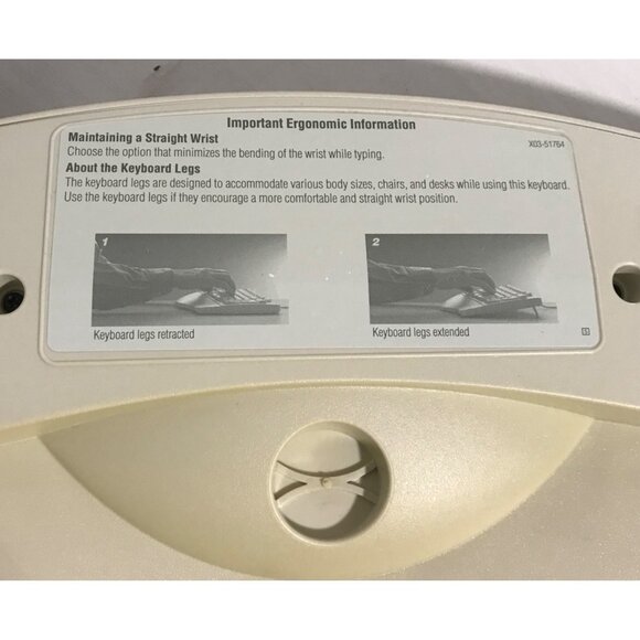 Microsoft Natural Keyboard Elite X03-51764 Ergonomic Wired Keyboard PS/2 Vintage - Picture 2 of 9